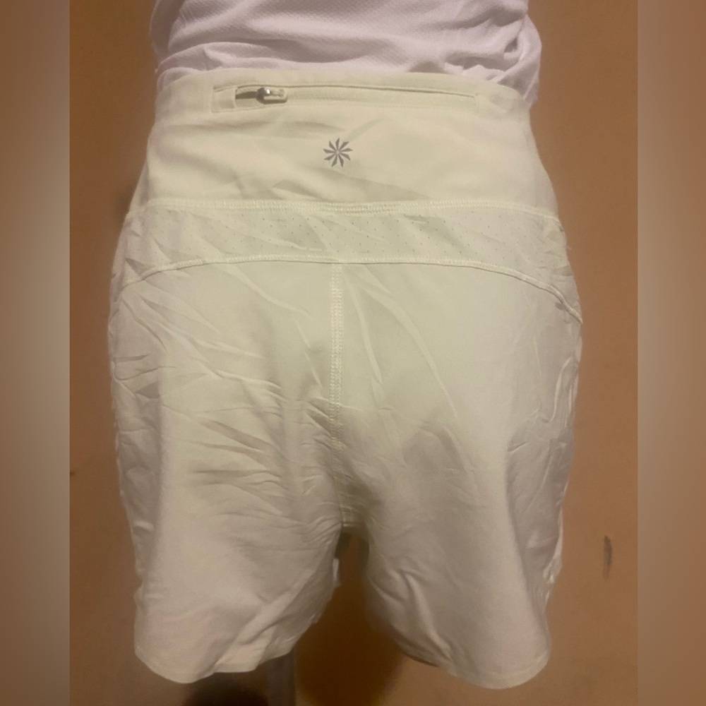 Athleta Run Yellow Athletic Shorts High-Waisted Stretch - Picture 6 of 16